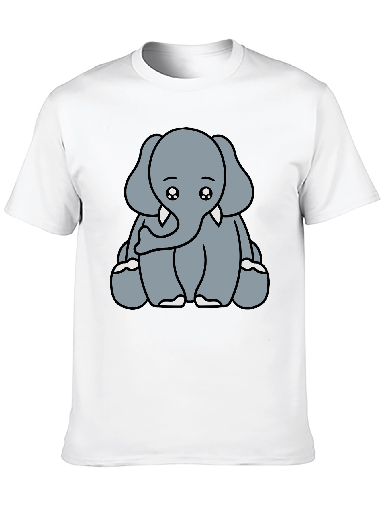Cute Elephant Graphic Tee - Soft Cotton Blend