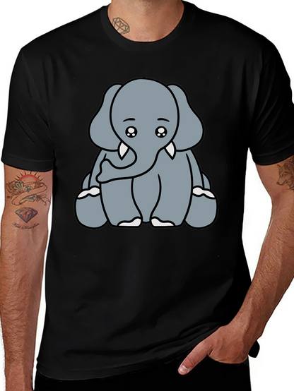 Cute Elephant Graphic Tee - Soft Cotton Blend