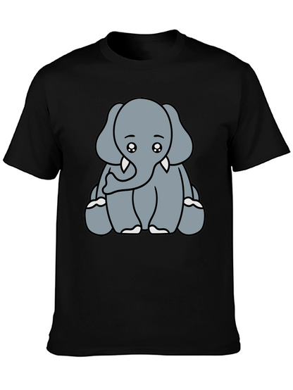 Cute Elephant Graphic Tee - Soft Cotton Blend