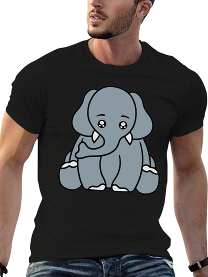 Cute Elephant Graphic Tee - Soft Cotton Blend