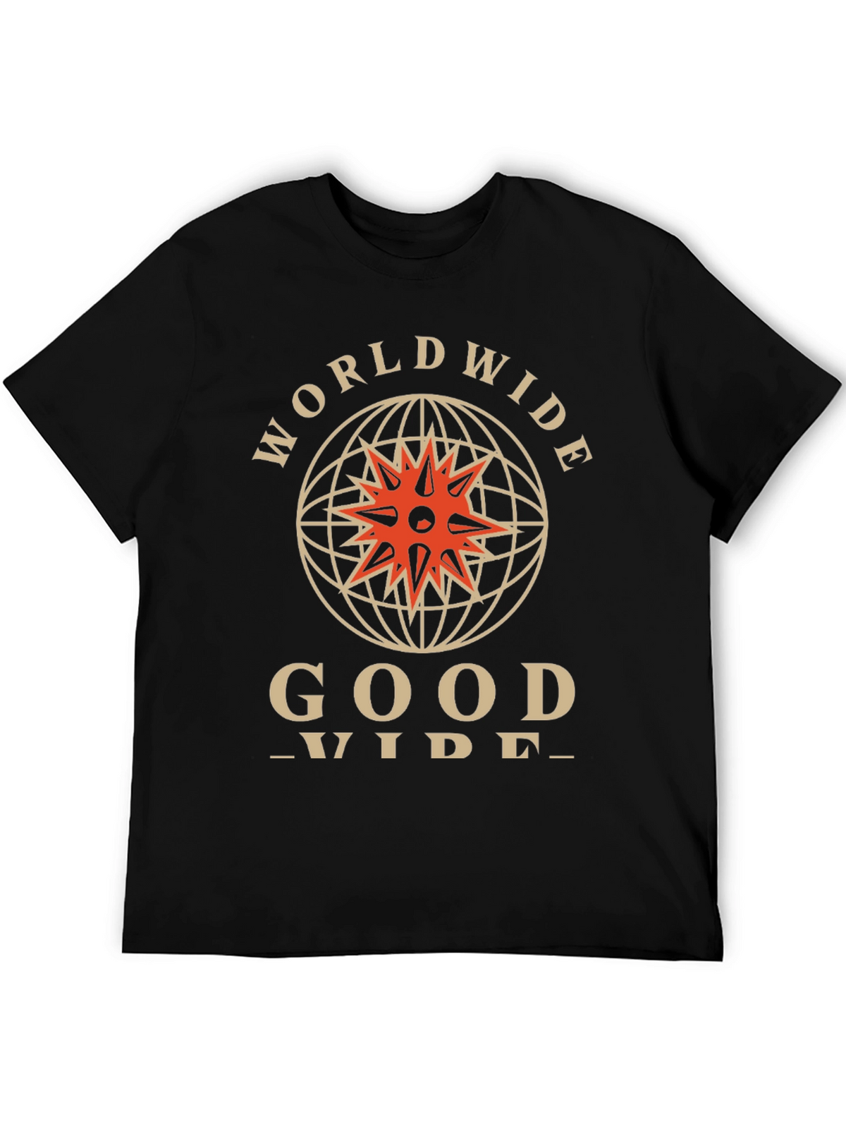 Worldwide Good Vibes Black Graphic Tee