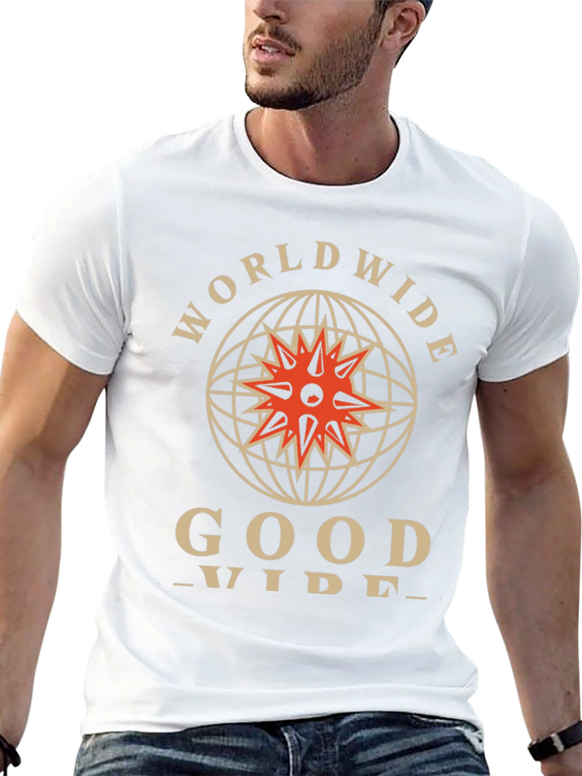 Worldwide Good Vibes Black Graphic Tee