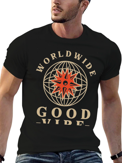 Worldwide Good Vibes Black Graphic Tee