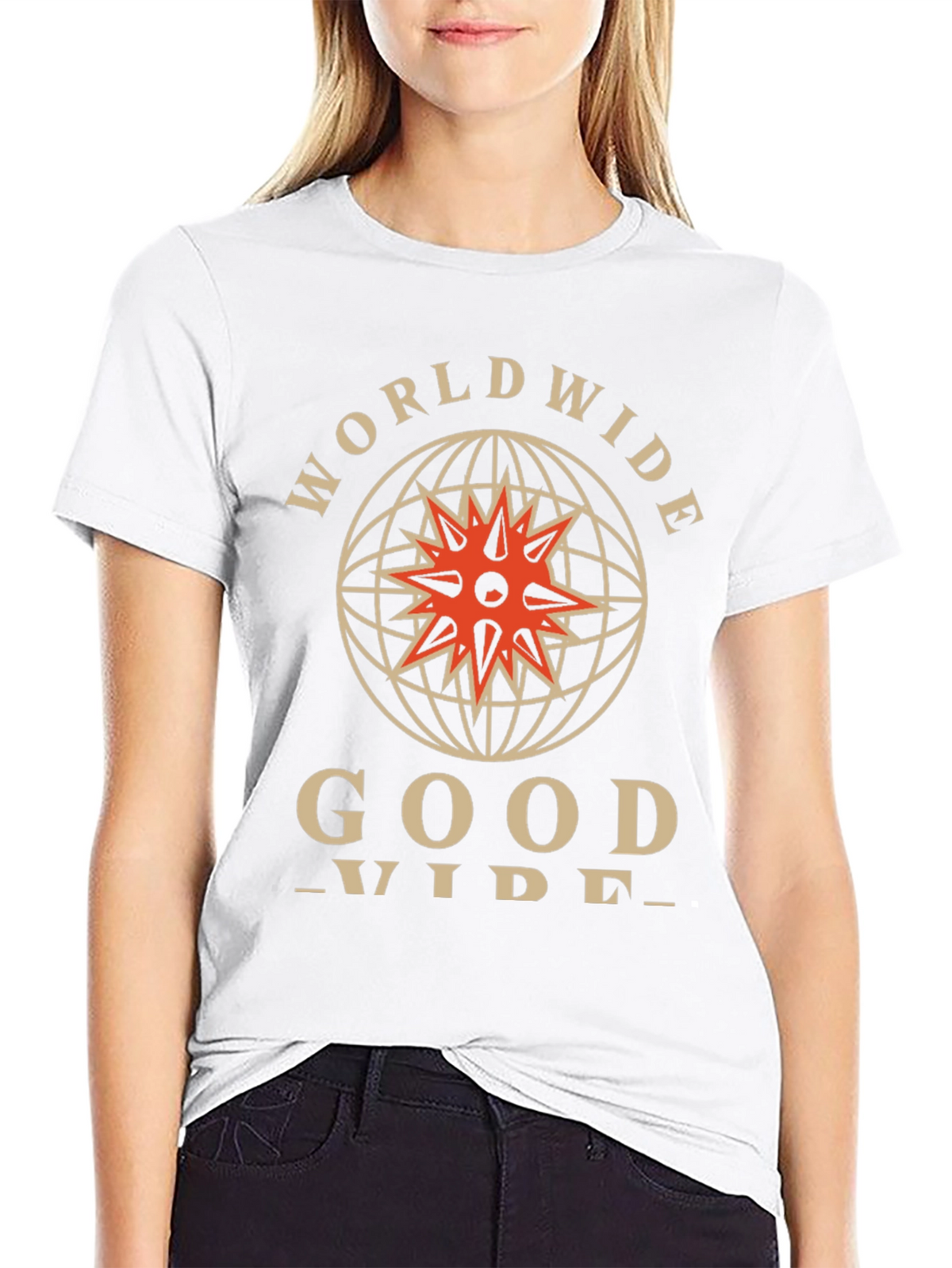 Worldwide Good Vibes Black Graphic Tee
