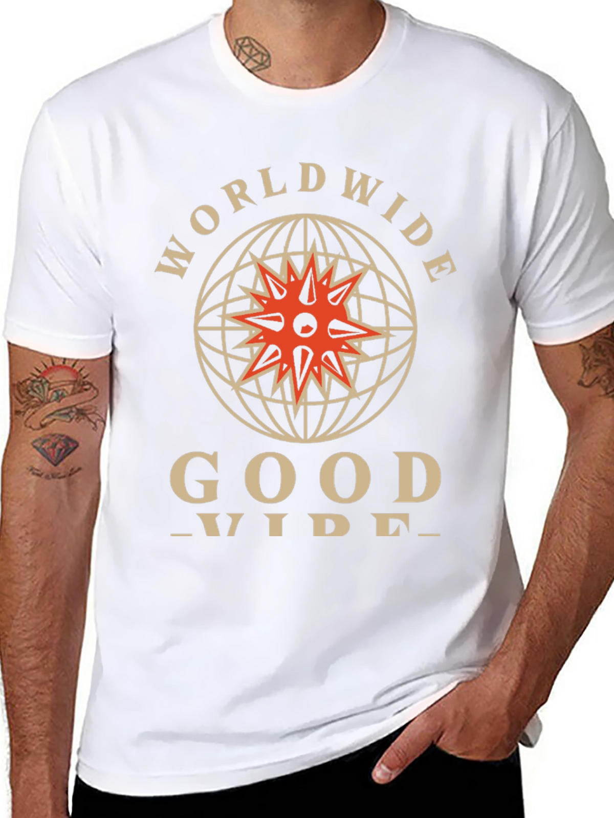 Worldwide Good Vibes Black Graphic Tee