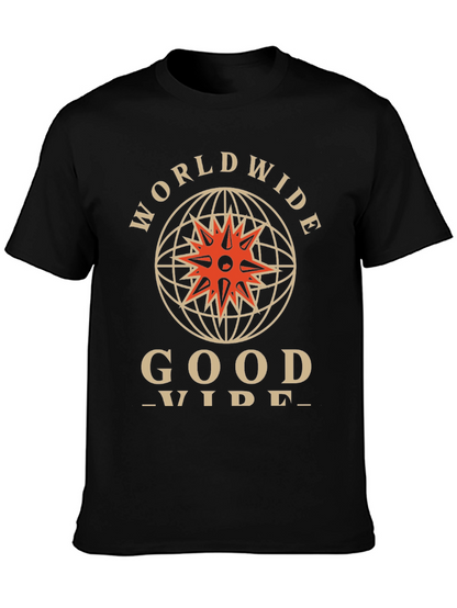 Worldwide Good Vibes Black Graphic Tee