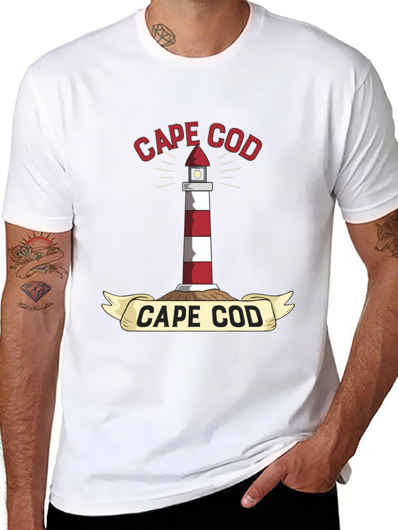 Cape Cod Lighthouse Graphic T-Shirt
