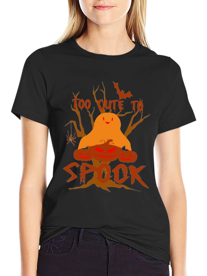 Halloween Too Cute to Spook Black T-Shirt