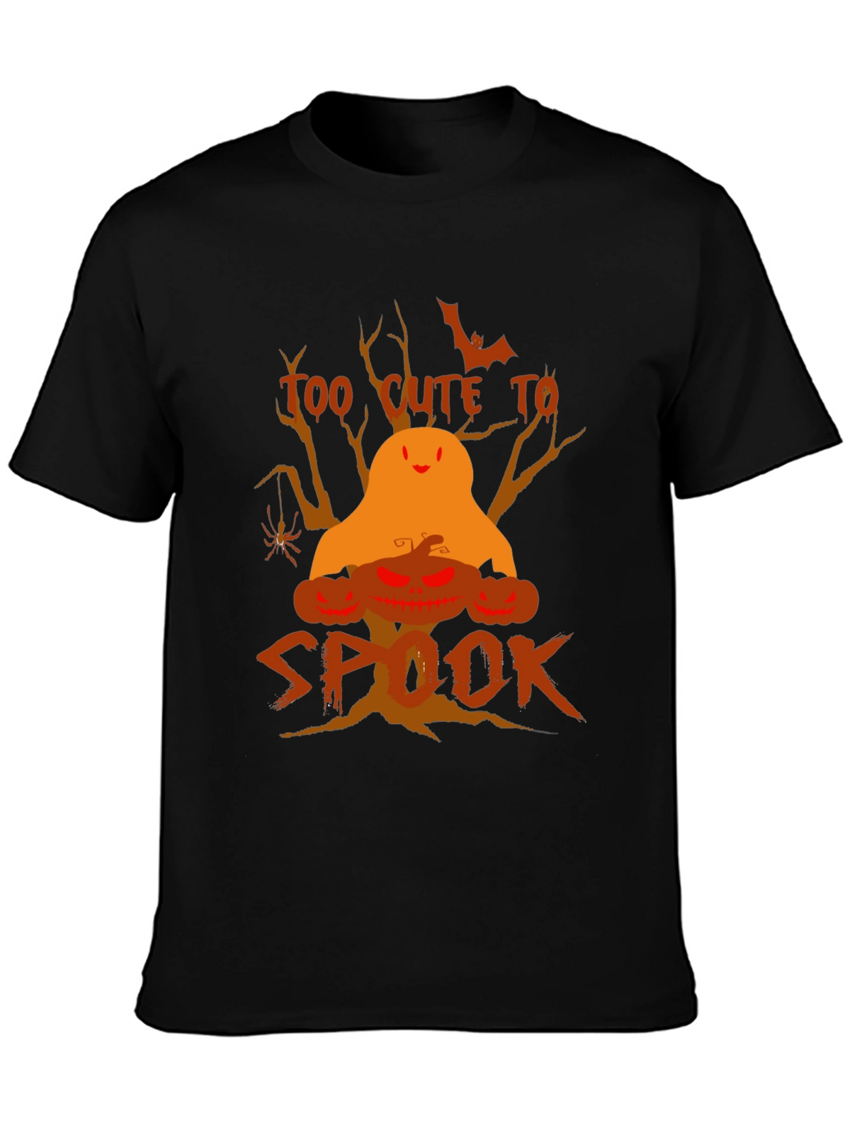 Halloween Too Cute to Spook Black T-Shirt