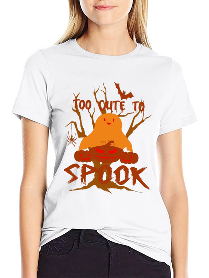 Halloween Too Cute to Spook Black T-Shirt