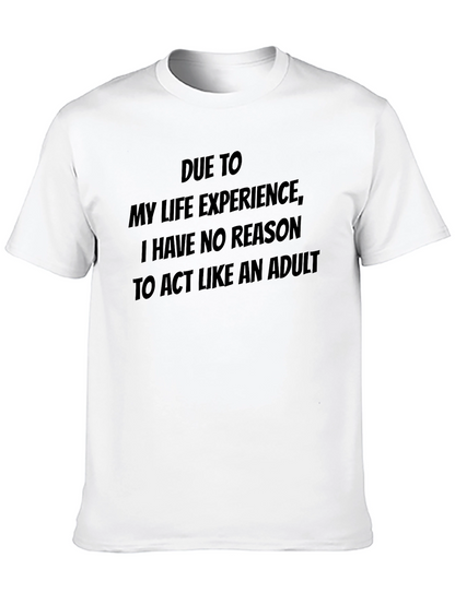 Humorous No Reason Graphic Tee - Black