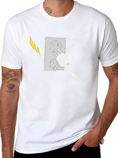 Electric Art Mens Black T-Shirt