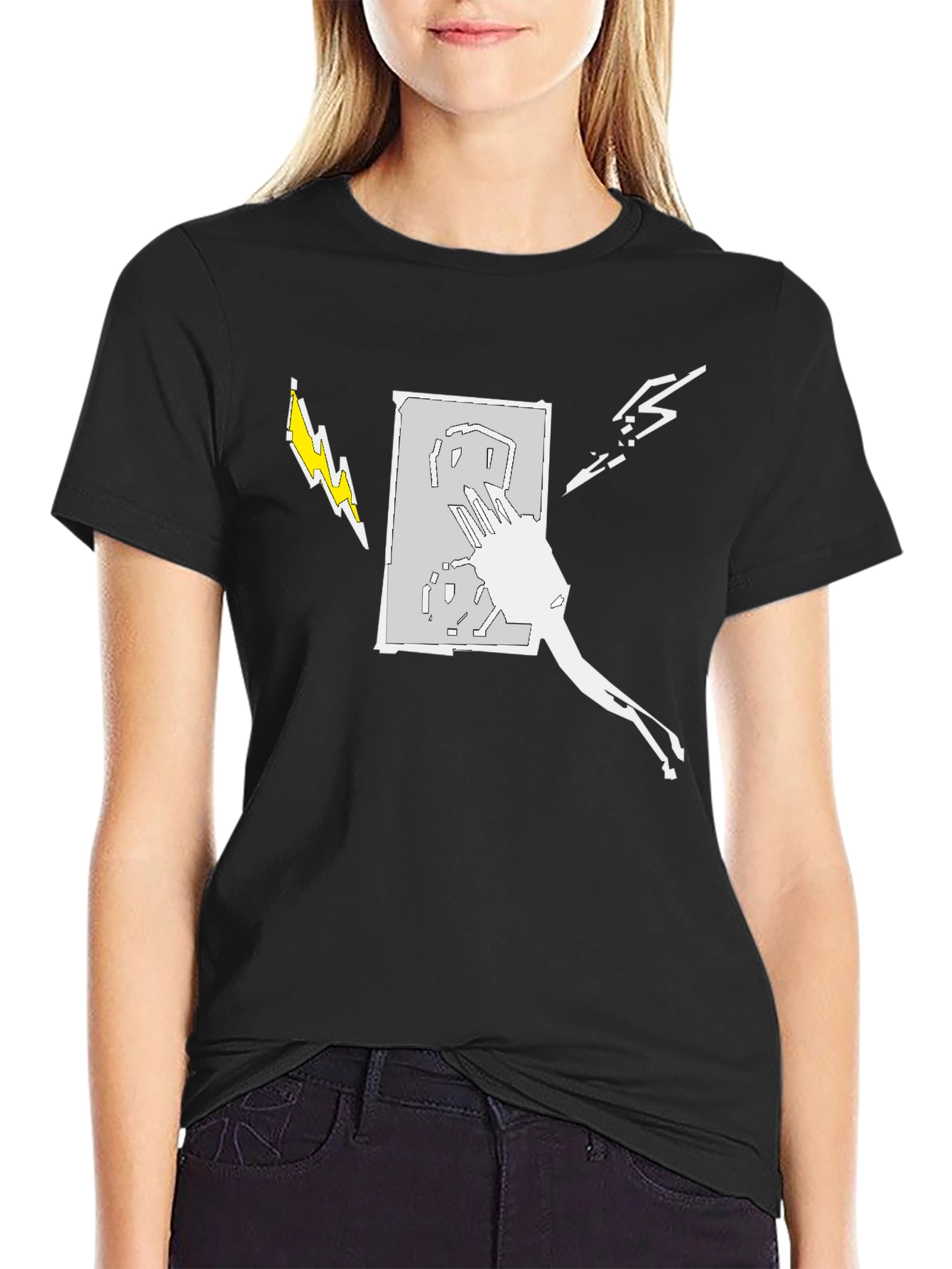 Electric Art Mens Black T-Shirt