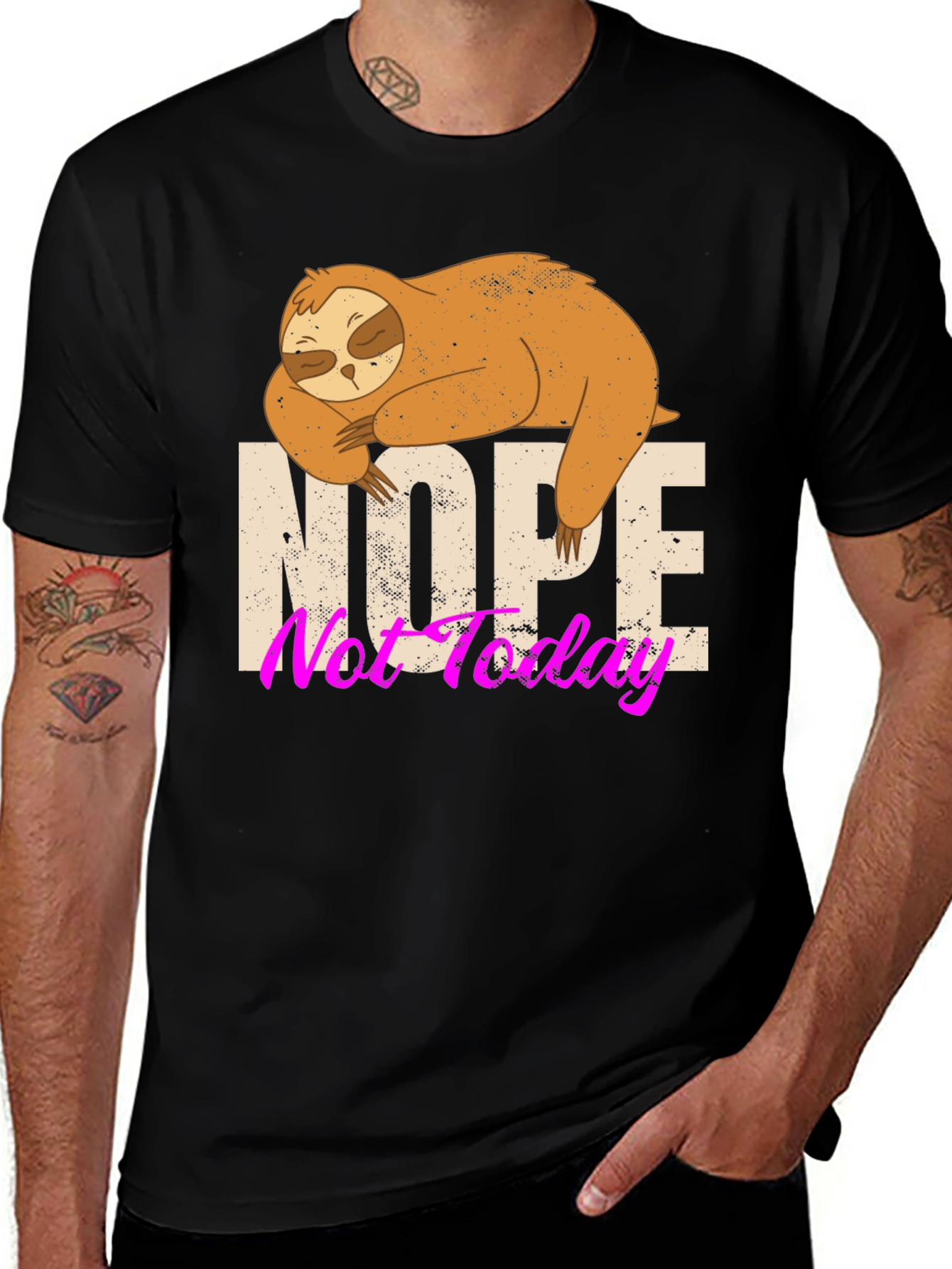 Nope Not Today Sloth Graphic Tee