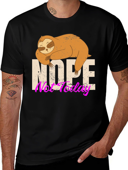 Nope Not Today Sloth Graphic Tee