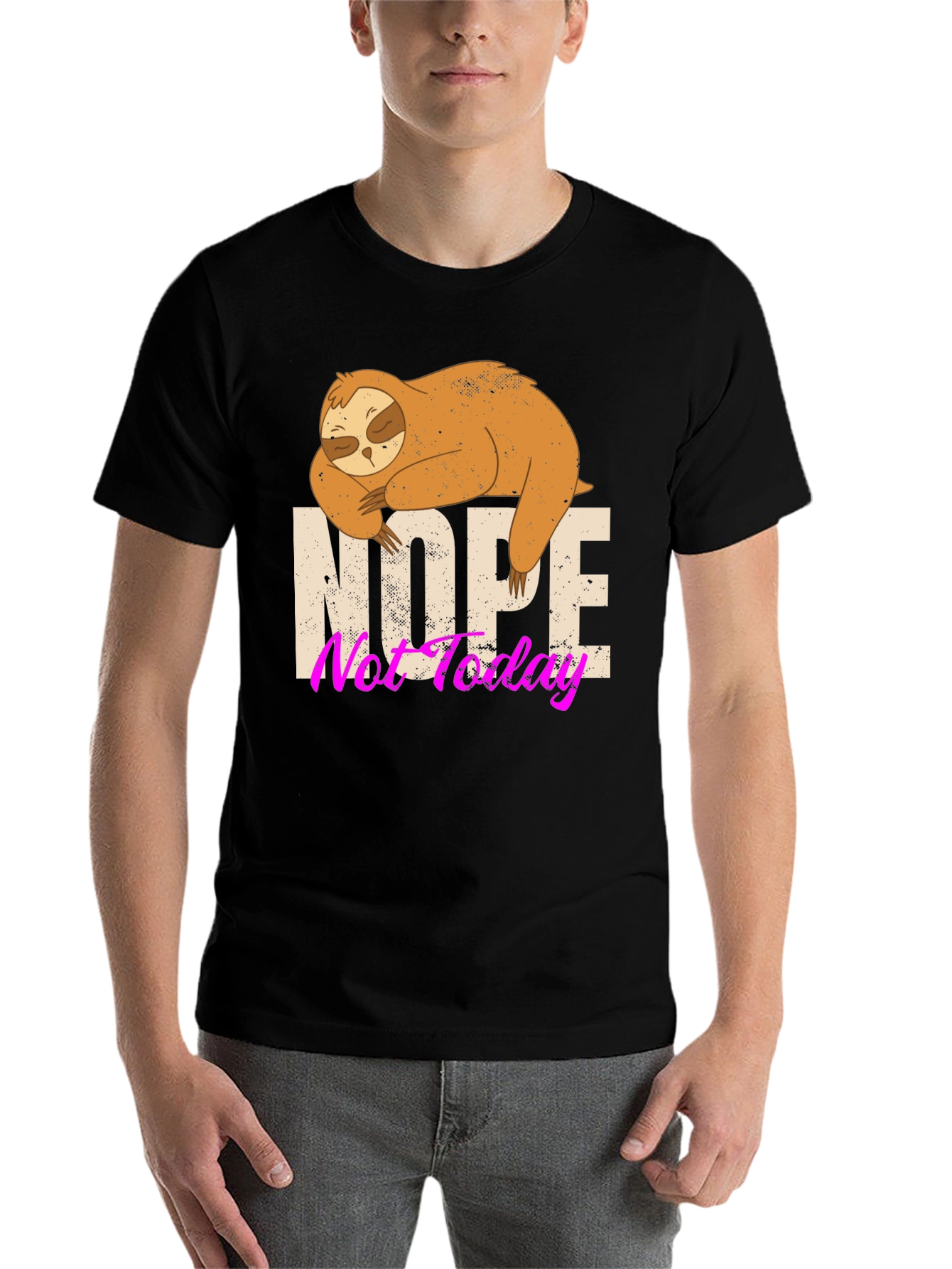 Nope Not Today Sloth Graphic Tee