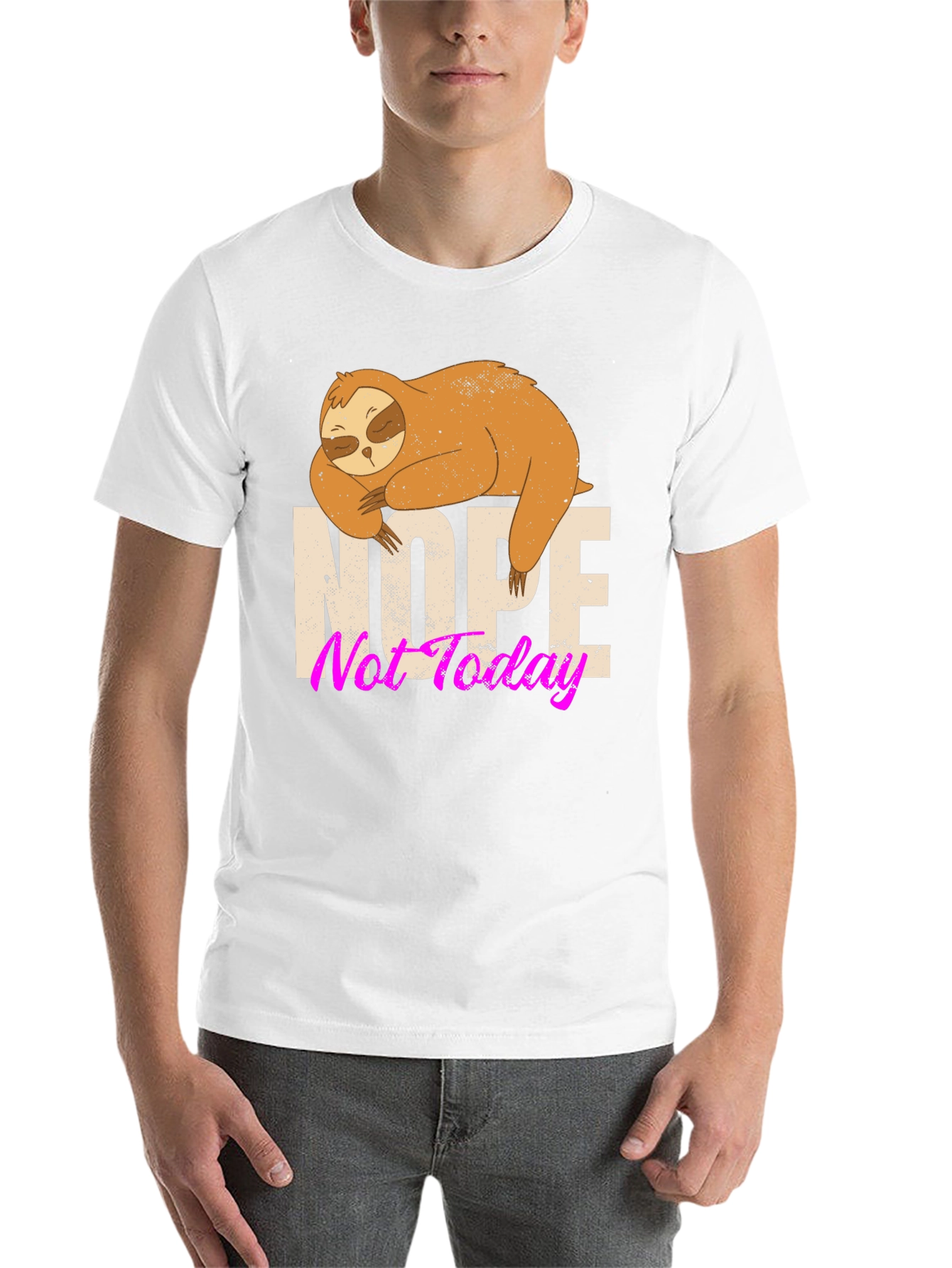 Nope Not Today Sloth Graphic Tee