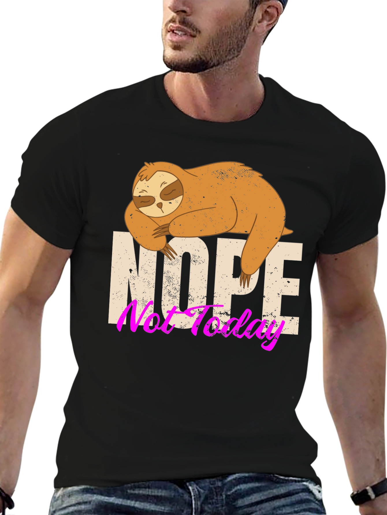 Nope Not Today Sloth Graphic Tee