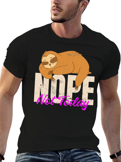 Nope Not Today Sloth Graphic Tee