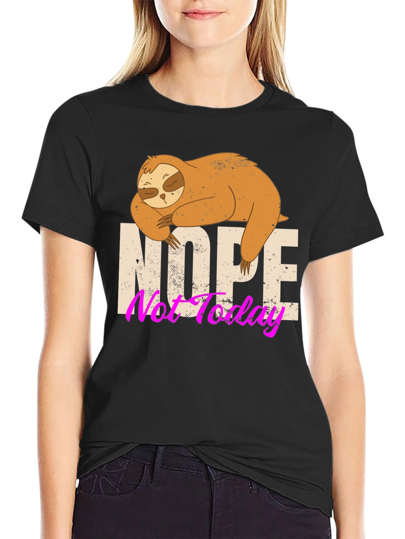 Nope Not Today Sloth Graphic Tee