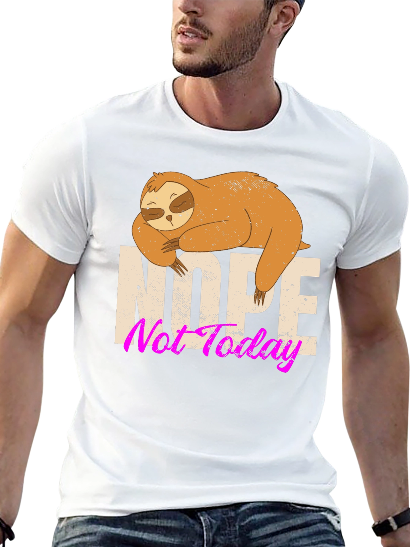 Nope Not Today Sloth Graphic Tee