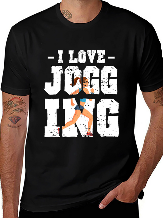 I Love Jogging Graphic Tee - Sporty Unisex T-Shirt