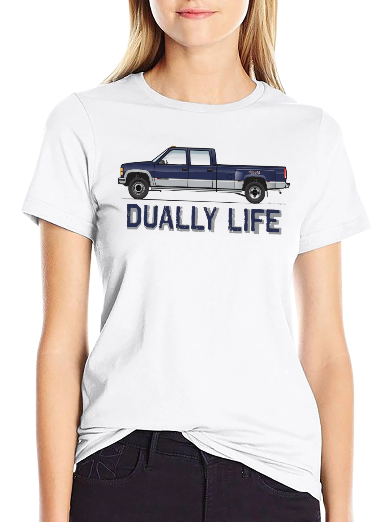 Dually Life Truck T-Shirt - Black Graphic Tee