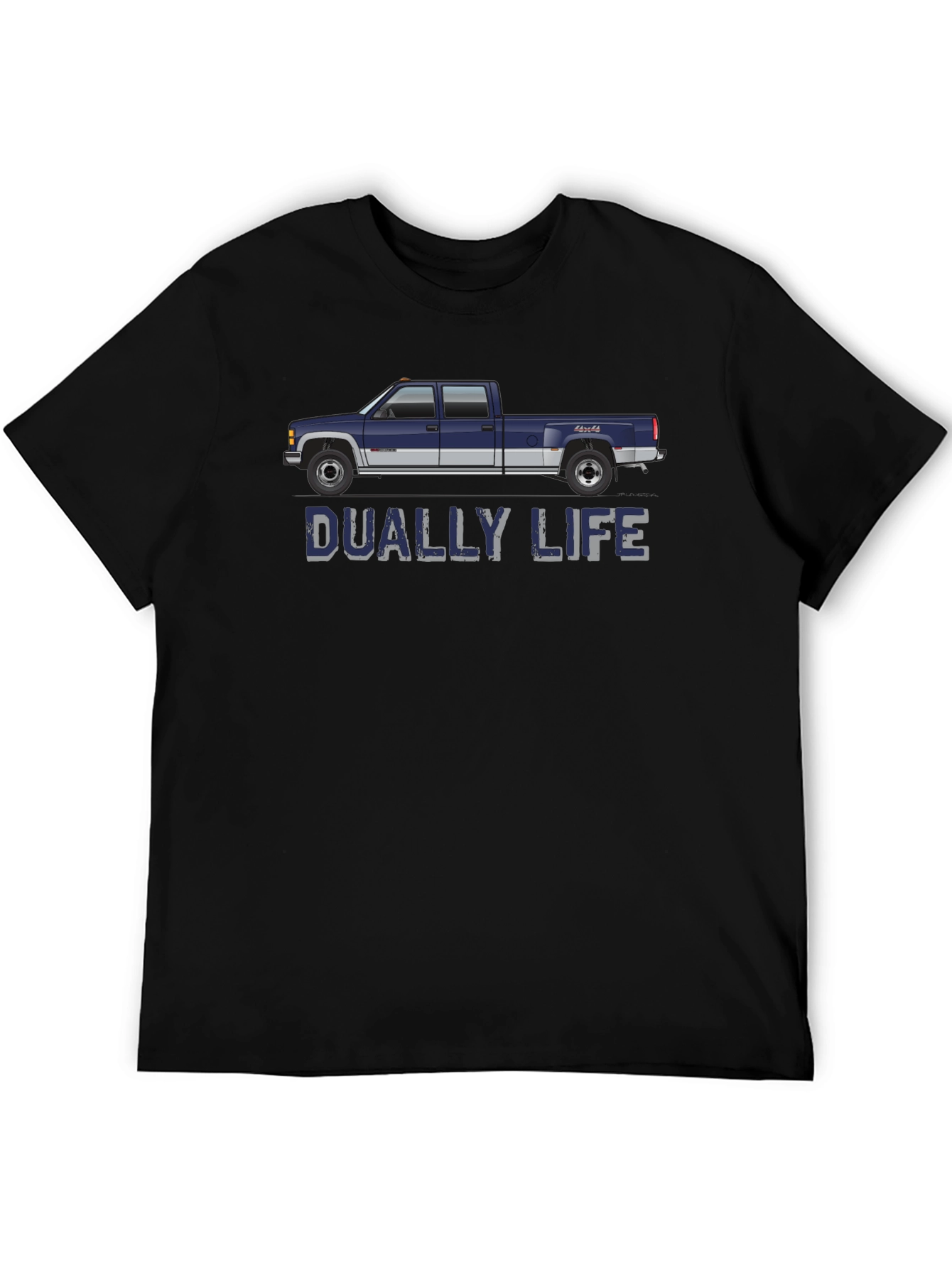 Dually Life Truck T-Shirt - Black Graphic Tee