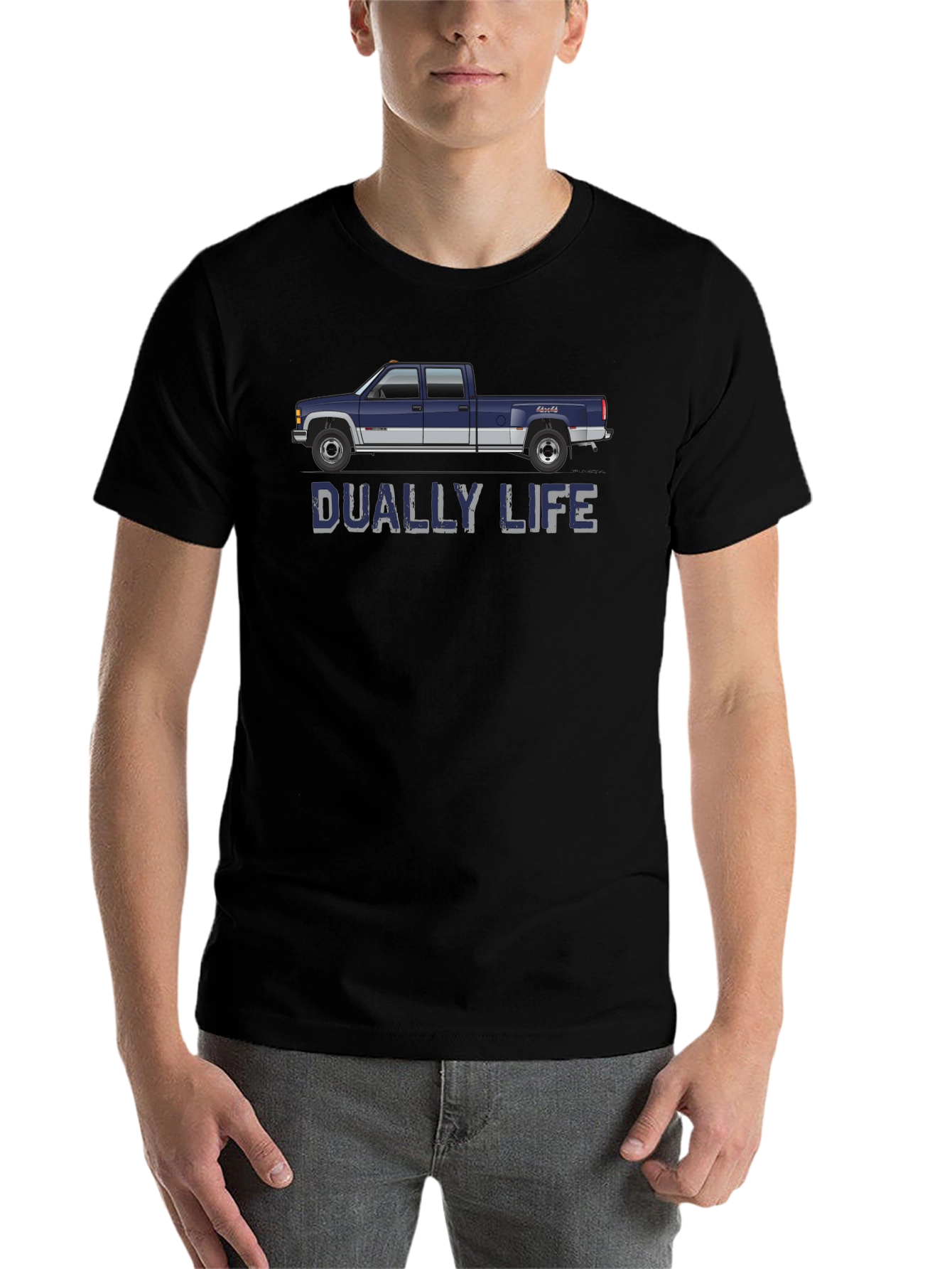 Dually Life Truck T-Shirt - Black Graphic Tee
