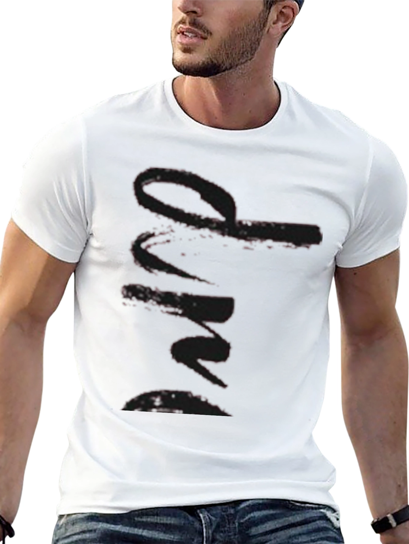 Stylish Black Graphic Print Tee