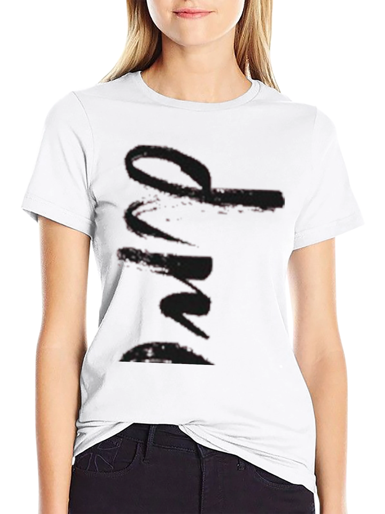 Stylish Black Graphic Print Tee