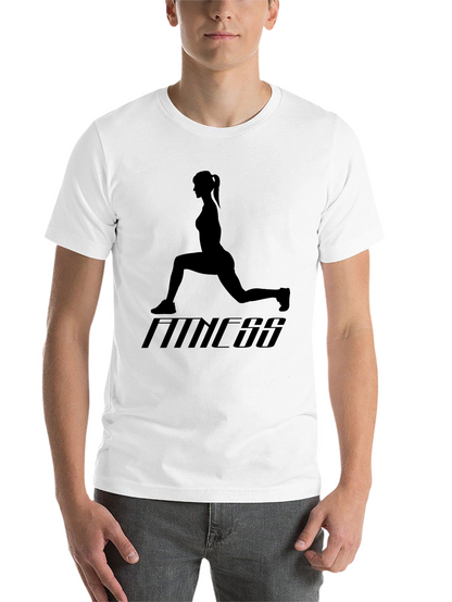 Fitness Graphic Tee - Exercise Silhouette T-Shirt