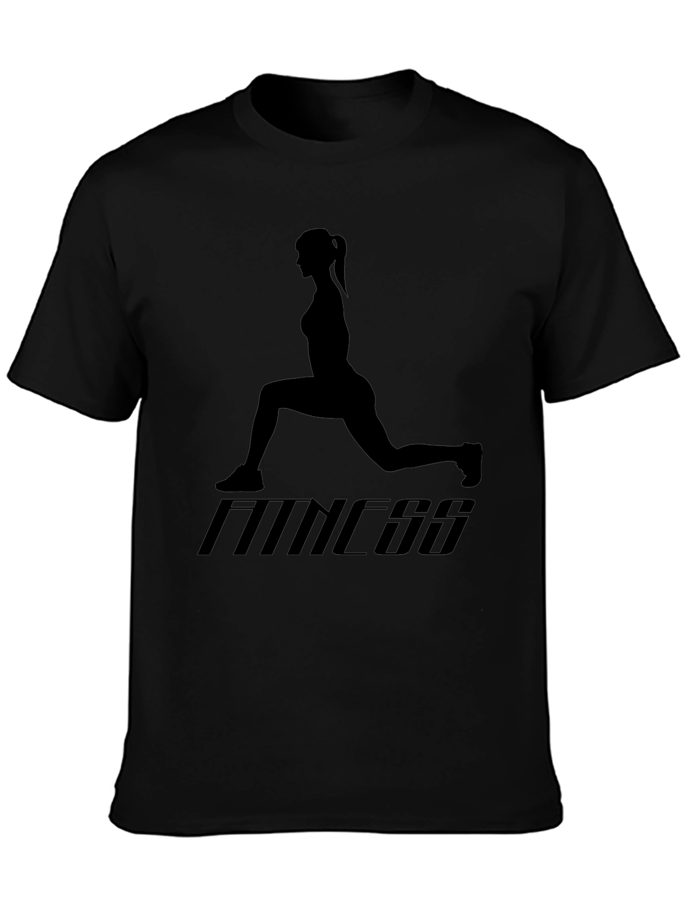Fitness Graphic Tee - Exercise Silhouette T-Shirt