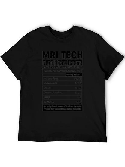 MRI Tech Nutritional Facts Black T-Shirt