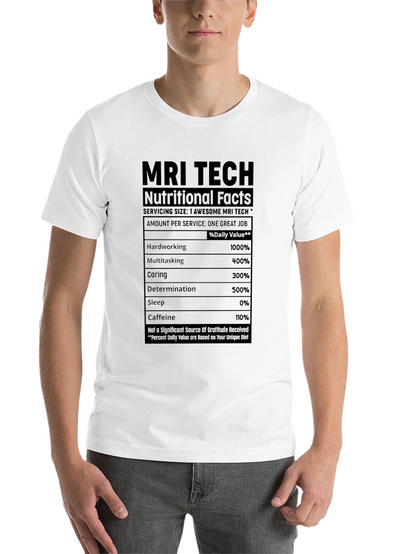 MRI Tech Nutritional Facts Black T-Shirt