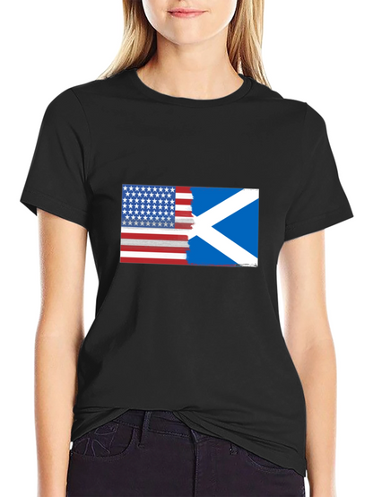 USA & Scotland Flag T-Shirt