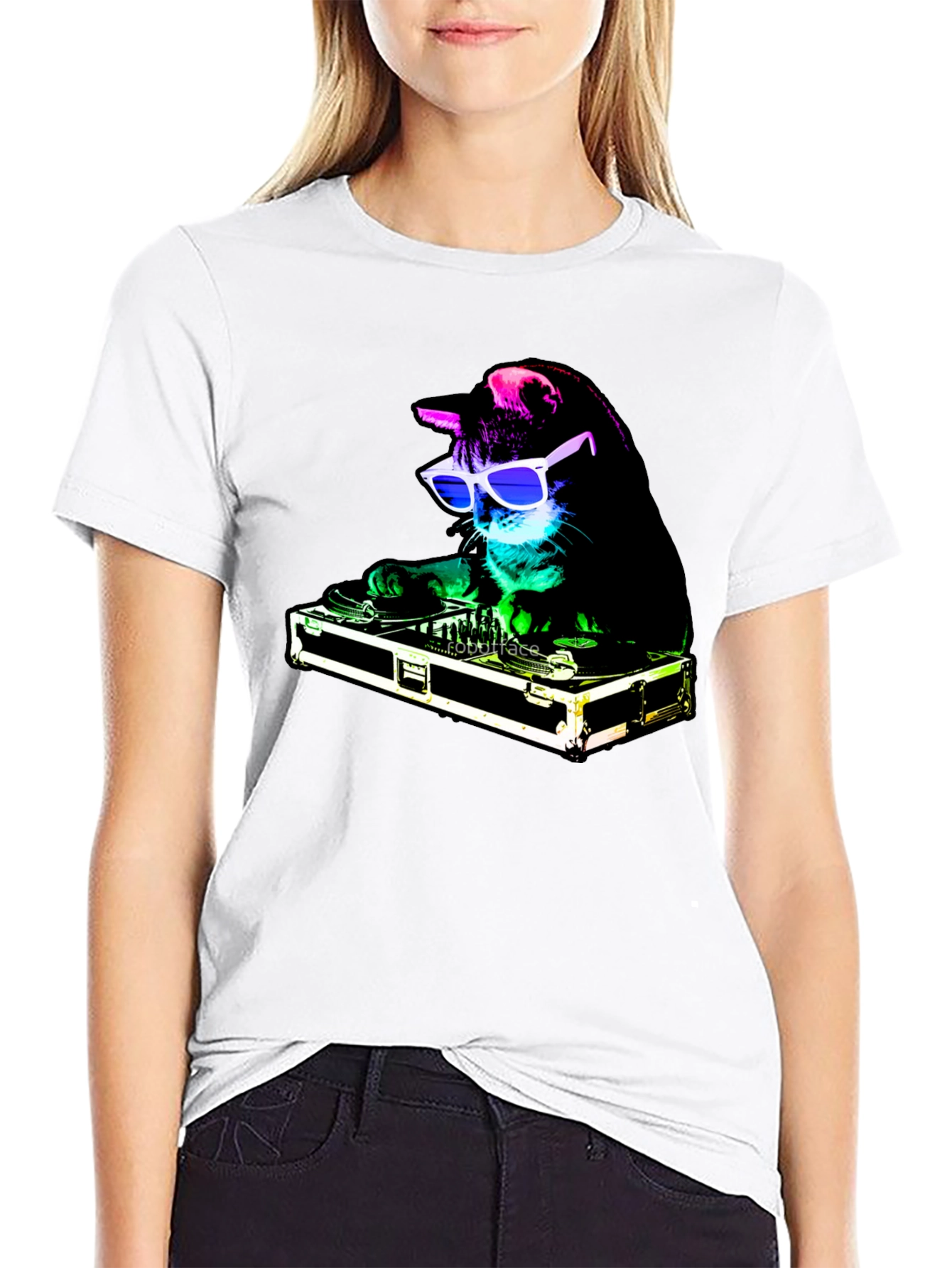 DJ Cat Graphic Tee - Party Animal T-Shirt