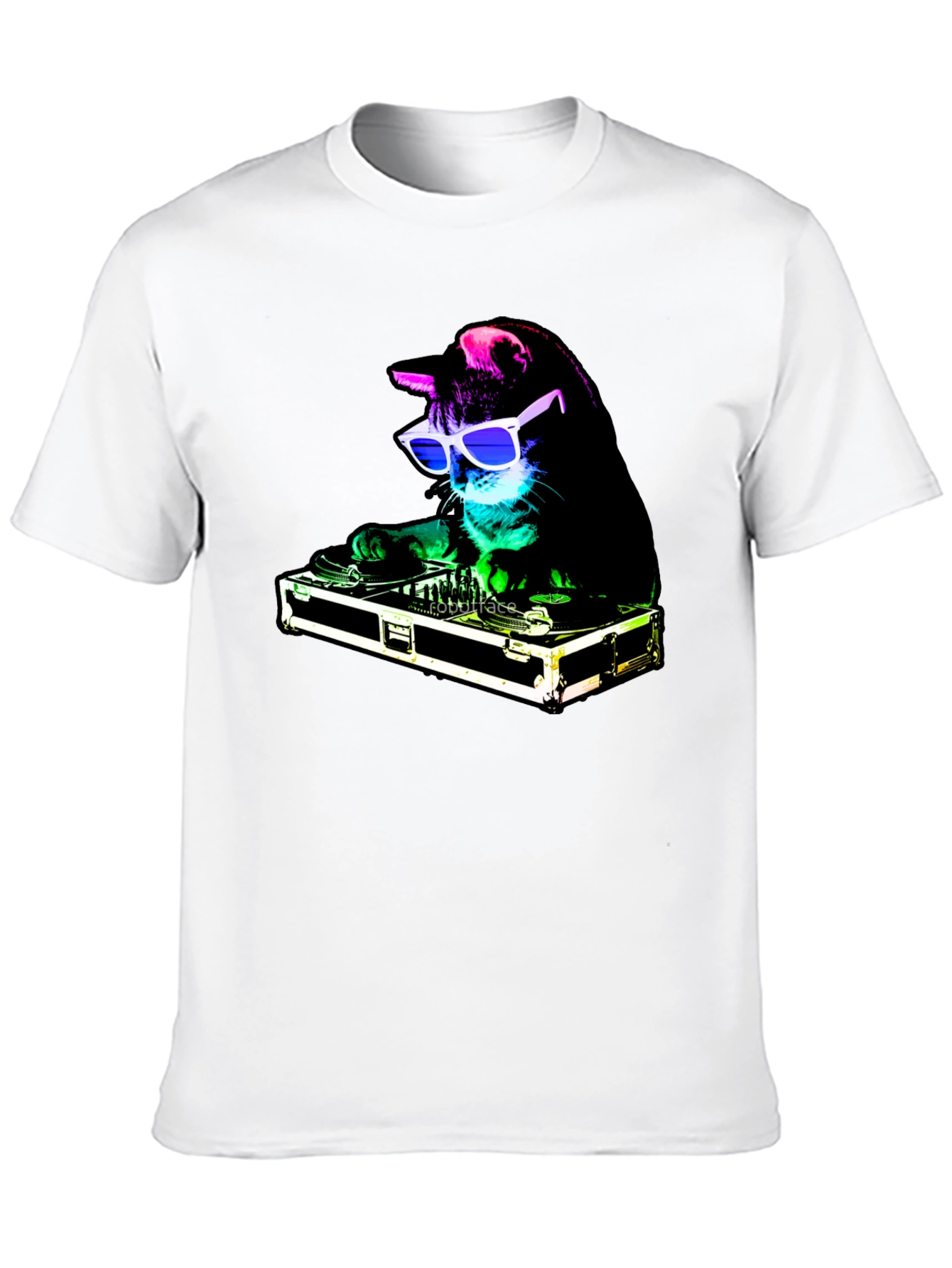 DJ Cat Graphic Tee - Party Animal T-Shirt
