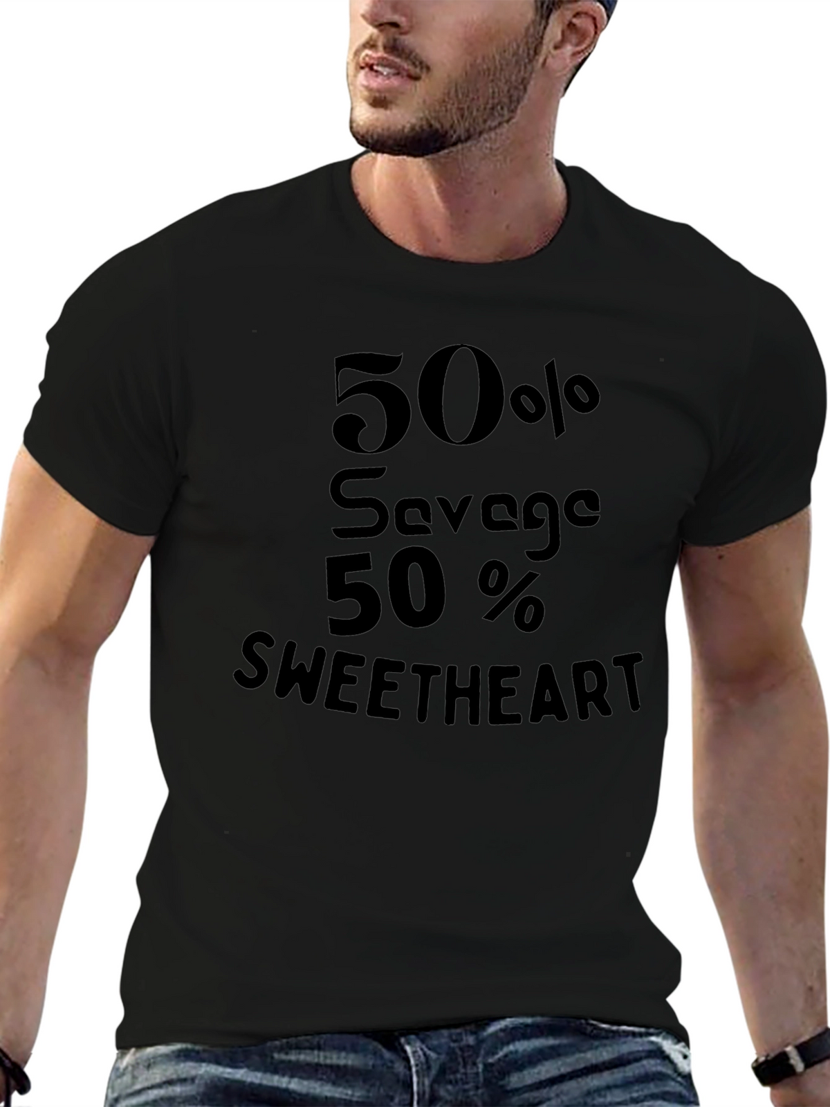 50% Savage 50% Sweetheart Graphic Tee