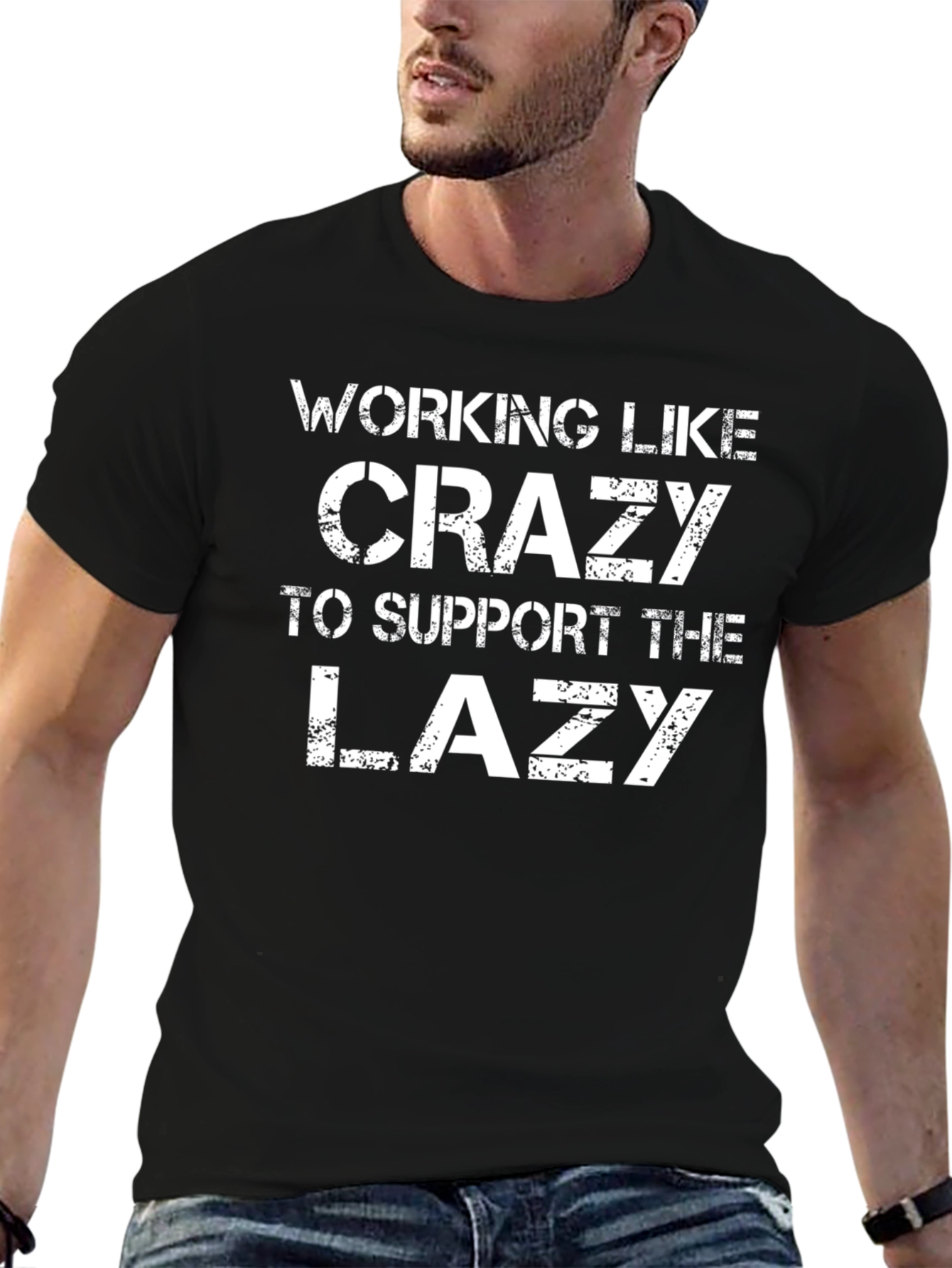 Working Like Crazy T-Shirt - Funny Graphic Tee