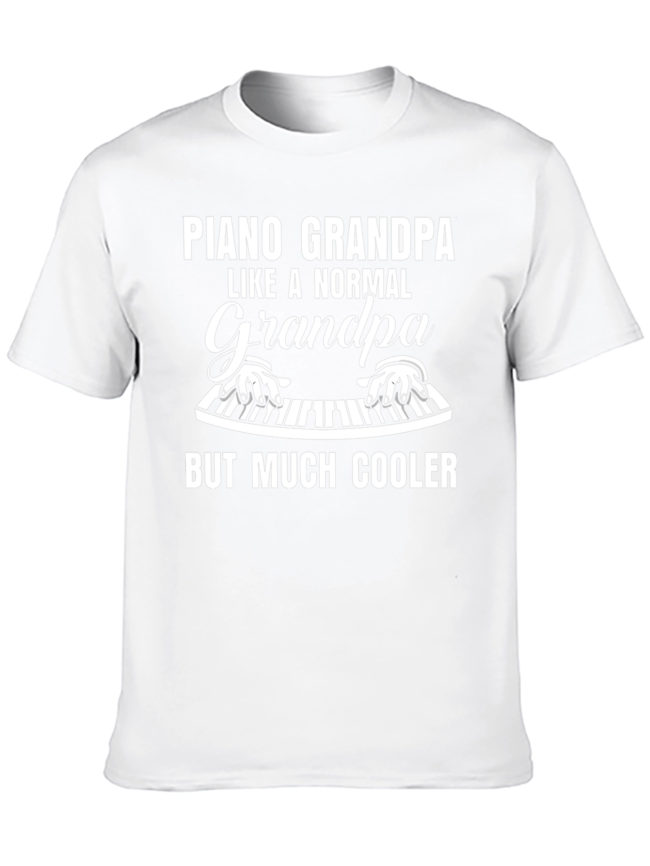 Piano Grandpa Black T-Shirt