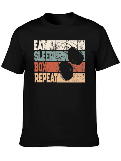 Eat Sleep Box Repeat Graphic T-Shirt