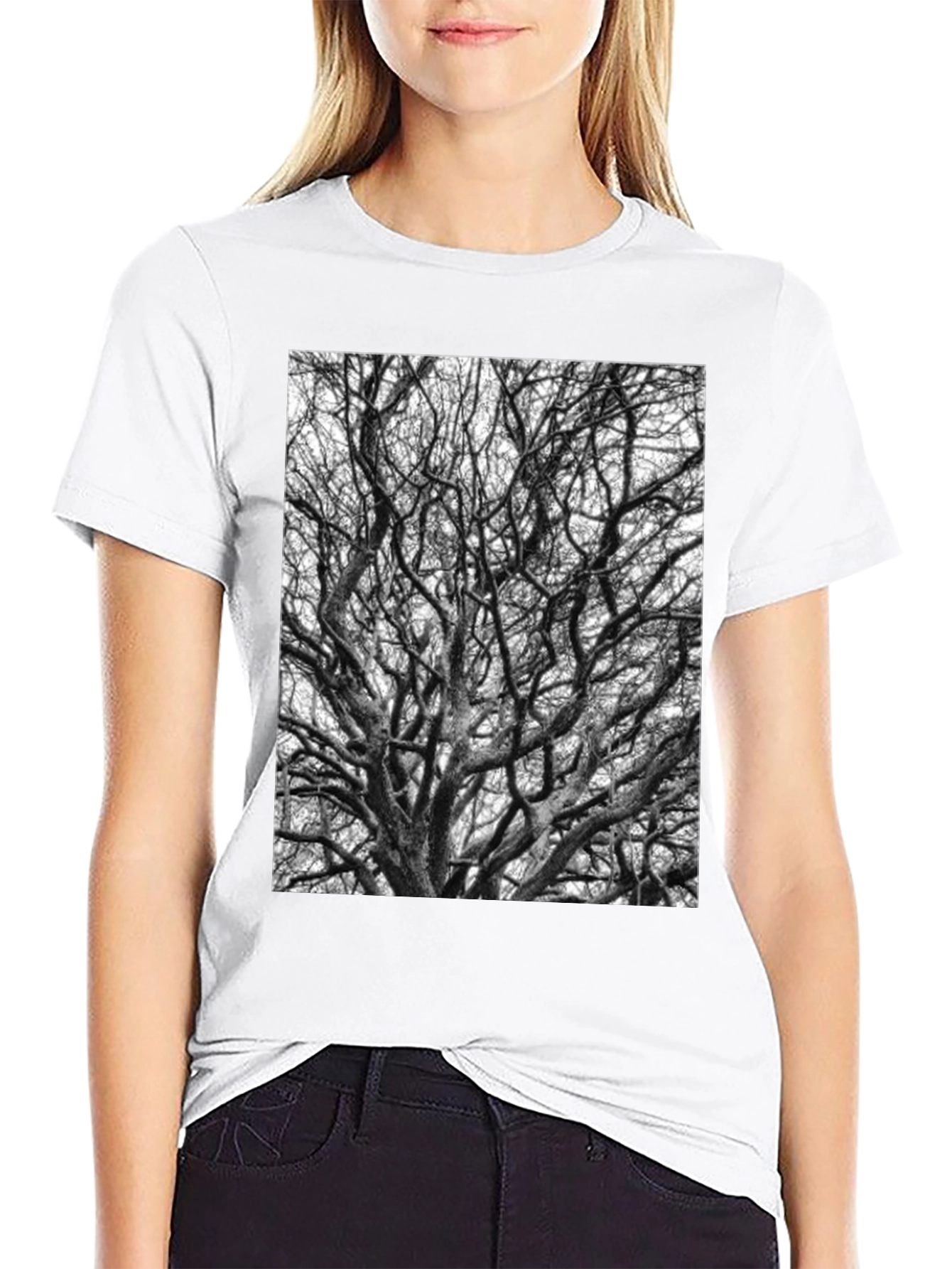 Black Tree Branches Graphic Tee