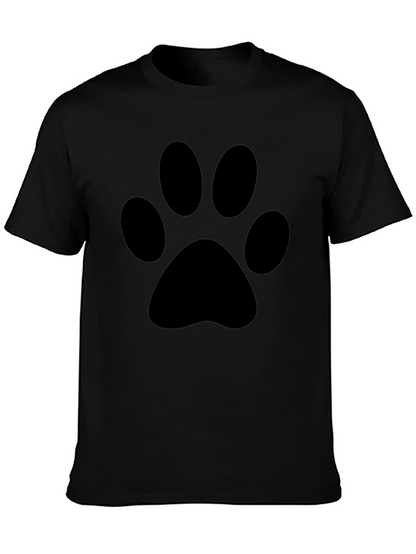 Black Paw Print T-Shirt - Casual Style