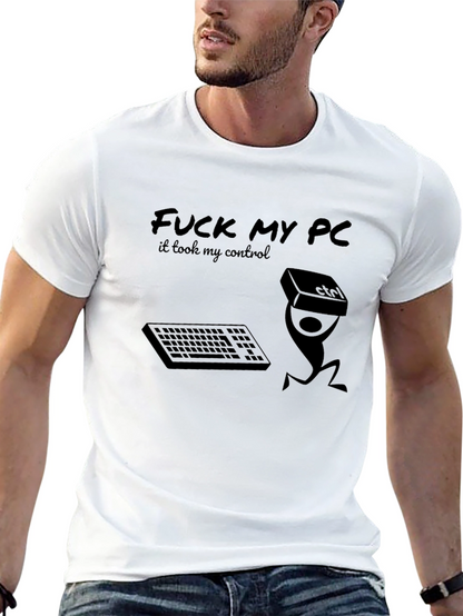 Funny PC Gamer T-Shirt - Control Freak Design