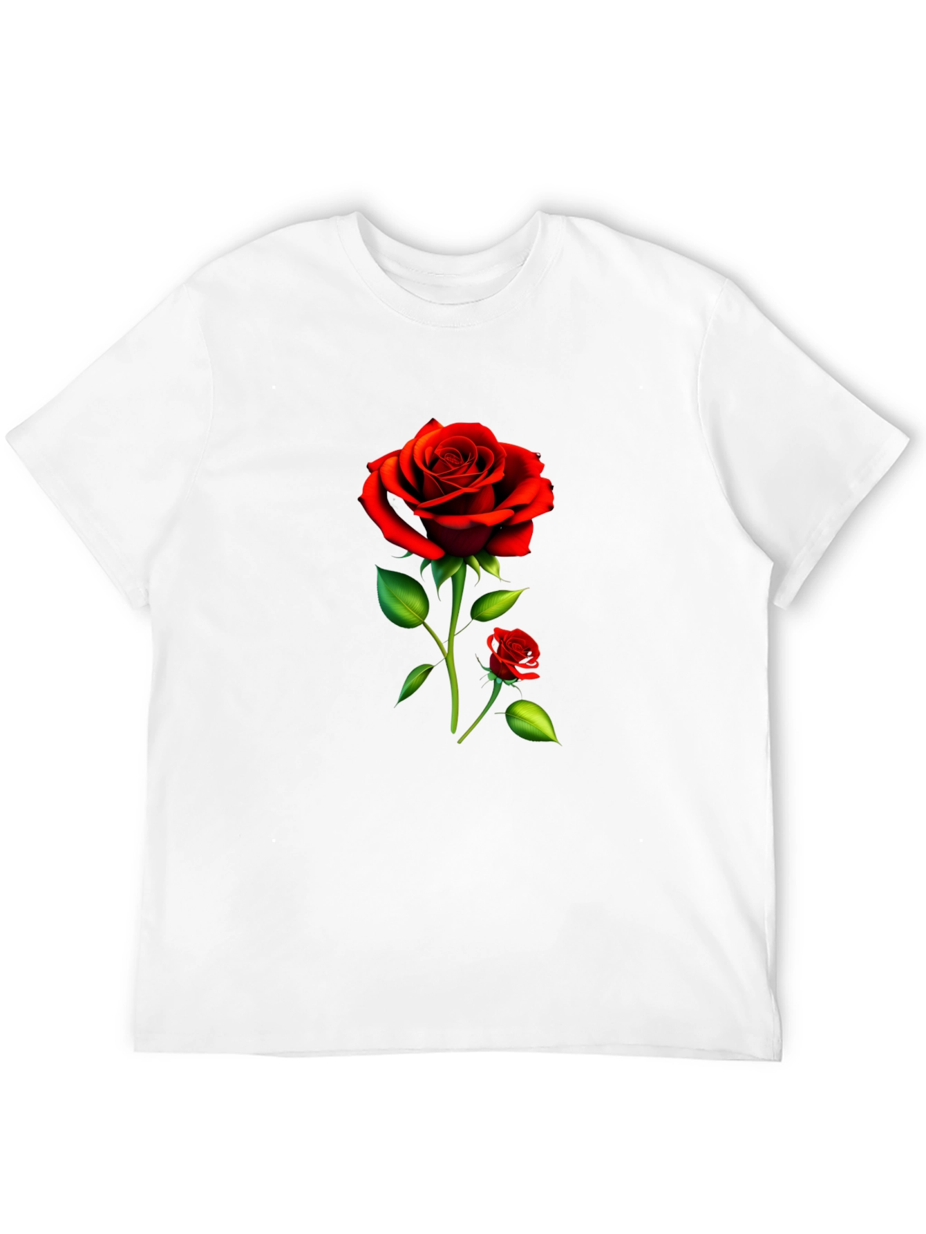 Black Rose Graphic Tee - Stylish Floral Design