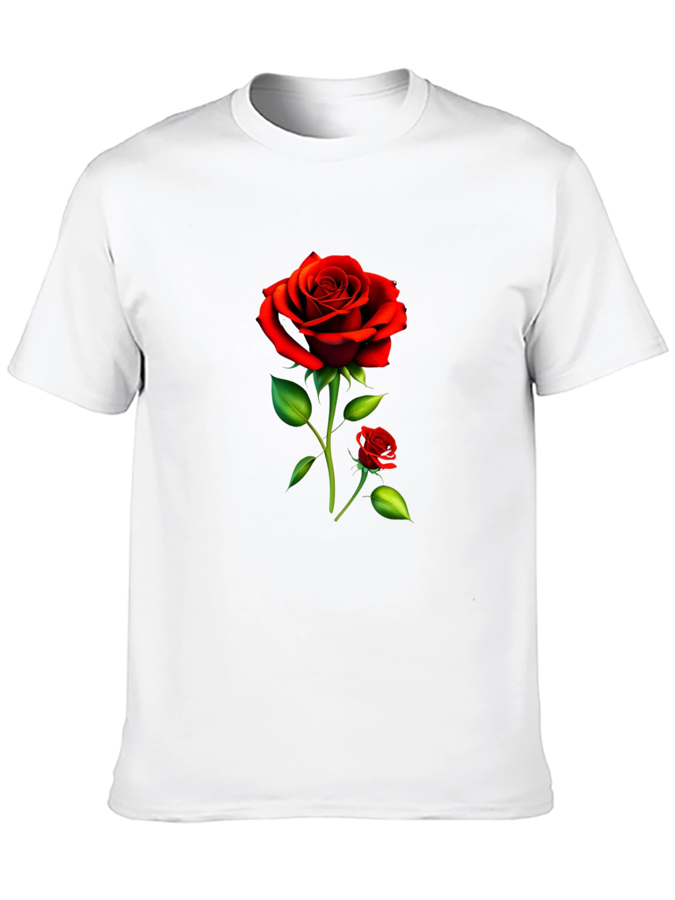 Black Rose Graphic Tee - Stylish Floral Design