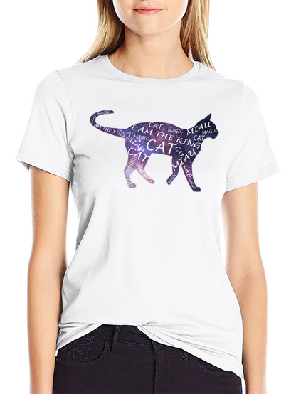 Cosmic Cat T-Shirt - Magical Feline Design