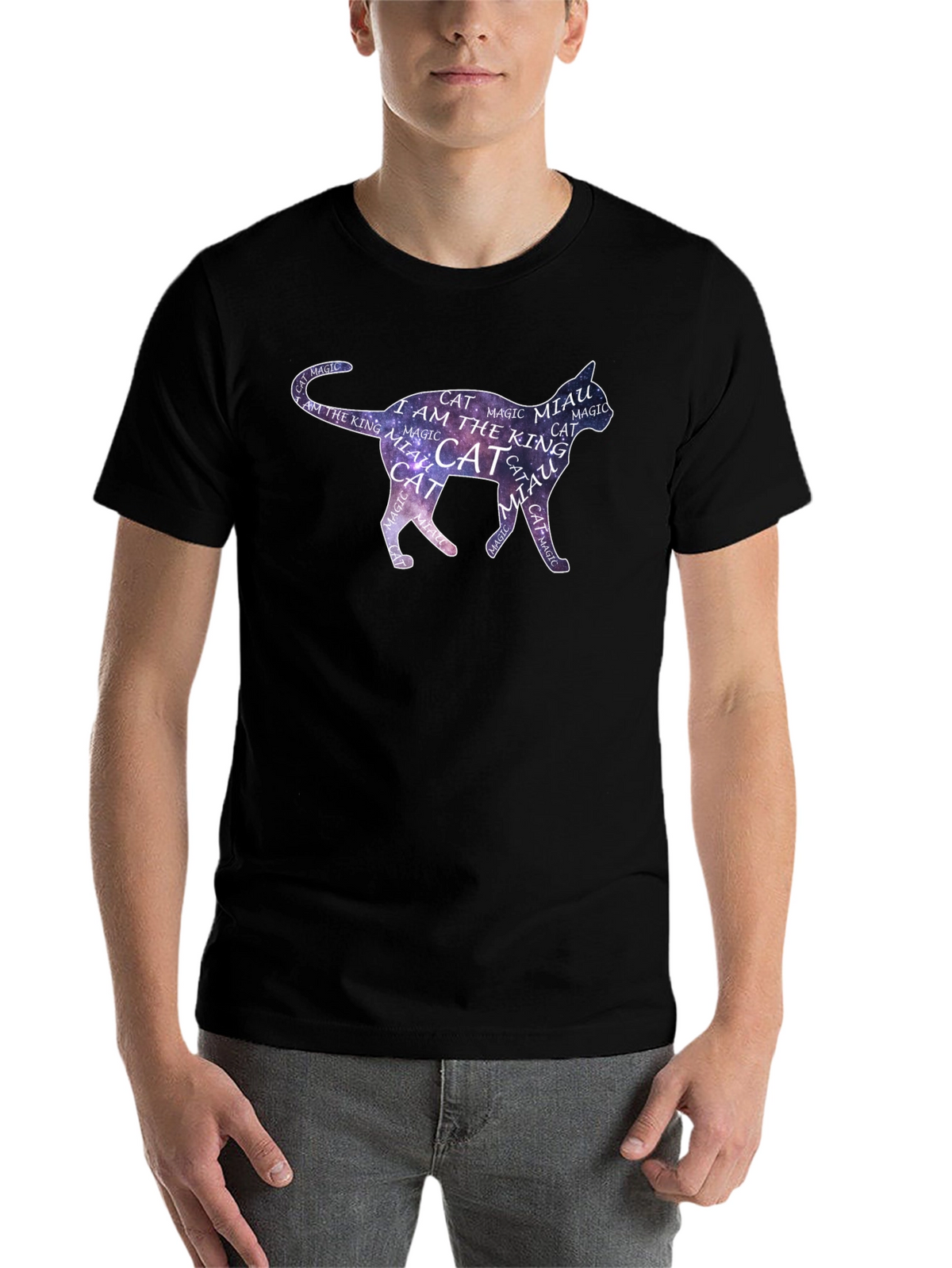 Cosmic Cat T-Shirt - Magical Feline Design
