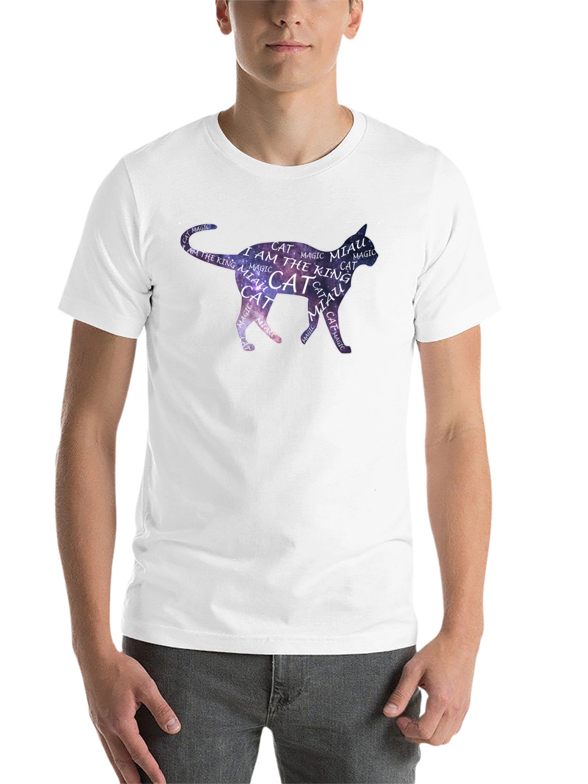Cosmic Cat T-Shirt - Magical Feline Design